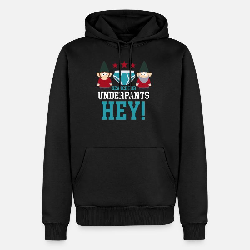 A la recherche d’underpants ! - Sweat à capuche Premium bio Homme - noir