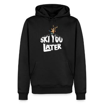 Ski You Later Elch Skiurlaub Apres Ski Shirt - Männer Premium Bio Hoodie - Schwarz - Vorne - Nico (187cm)
