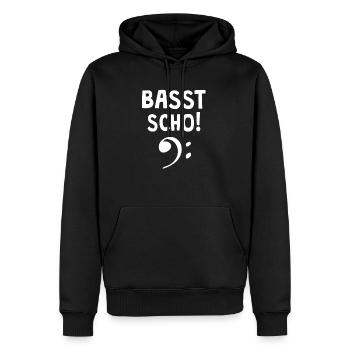 Bassist cadeau bavarois guitare basse Basst Scho - Sweat à capuche Premium bio Homme - noir - Devant - Nico (187cm)