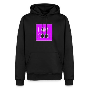 Ich bin cool Mann Männer witz - Männer Premium Bio Hoodie - Schwarz - Vorne - Nico (187cm)