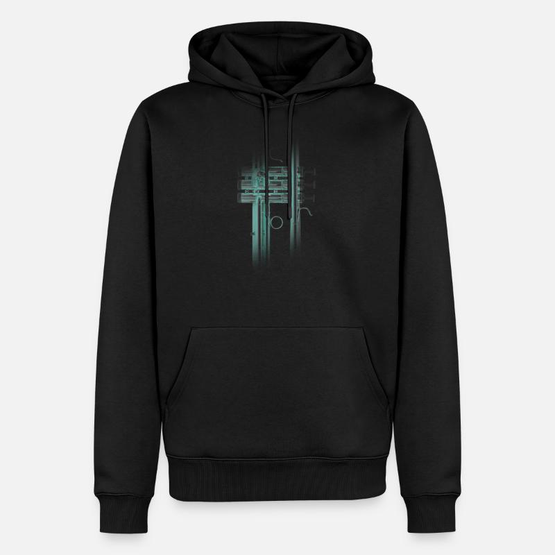 trompette - Sweat à capuche Premium bio Homme - noir