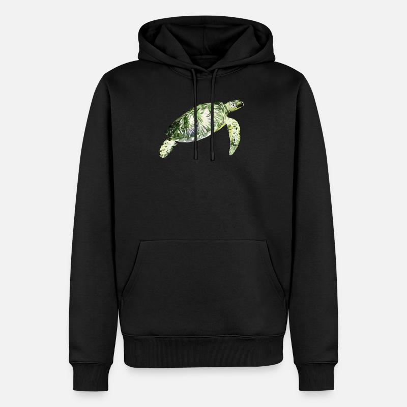 Tortue aquatique - Sweat à capuche Premium bio Homme - noir