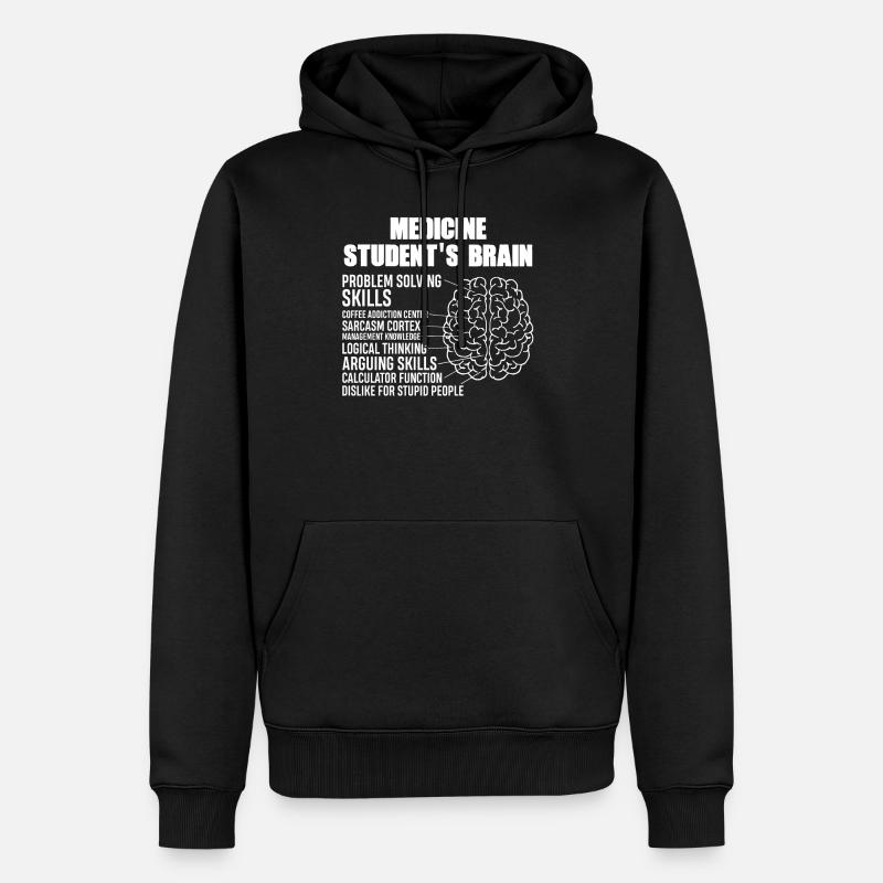 Medicine Student's Brain - Männer Premium Bio Hoodie - Schwarz