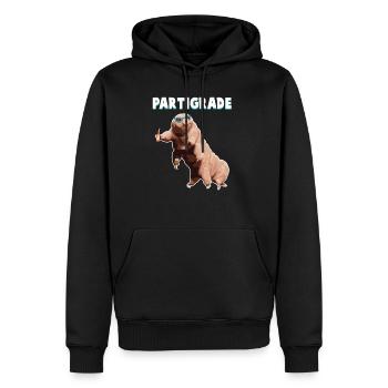 Soirée étudiante microbiologiste Tardigrade Water Bear - Sweat à capuche Premium bio Homme - noir - Devant - Nico (187cm)