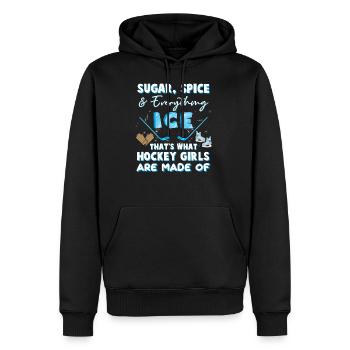 Eisport Schlittschuh Torwart Eishockey Tochter - Männer Premium Bio Hoodie - Schwarz - Vorne - Nico (187cm)