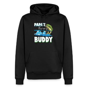 Père et fils copain de pêche à la mouche enfant - Sweat à capuche Premium bio Homme - noir - Devant - Nico (187cm)