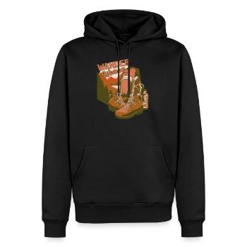 Lustig Wandern Frau Natur Geschenk - Männer Premium Bio Hoodie - Schwarz - Vorne - Nico (187cm)