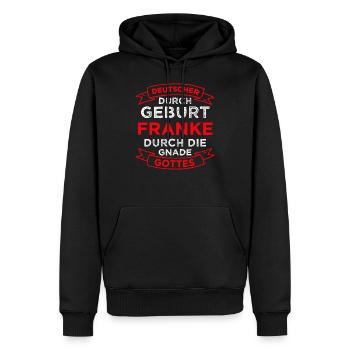 Franken Nürnberg Oberfranken Geschenk - Männer Premium Bio Hoodie - Schwarz - Vorne - Nico (187cm)