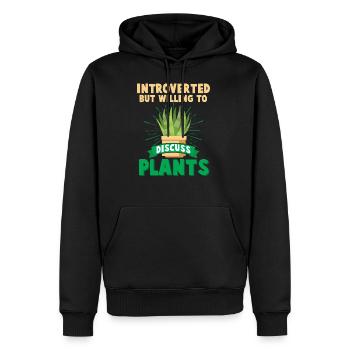 Introverted man Shy gardener strut - Men’s Premium Organic Hoodie - black - Front - Nico (187cm)
