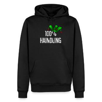 100 Prozent Haindling Joker Cap - Männer Premium Bio Hoodie - Schwarz - Vorne - Nico (187cm)