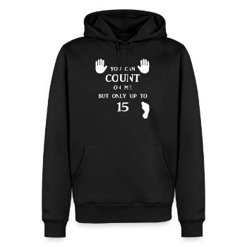 You can count on me but only - funny amputees - Men’s Premium Organic Hoodie - black - Front - Nico (187cm)
