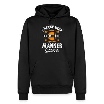 Zimmerer Zimmermann Meister Geschenk - Männer Premium Bio Hoodie - Schwarz - Vorne - Nico (187cm)