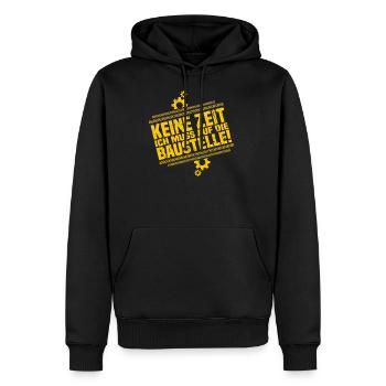 Bau Bauarbeiter Baumeister Baustelle Geschenk - Männer Premium Bio Hoodie - Schwarz - Vorne - Nico (187cm)