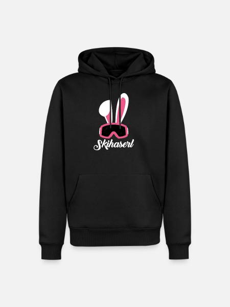 Skihaserl - Männer Premium Bio Hoodie - Schwarz