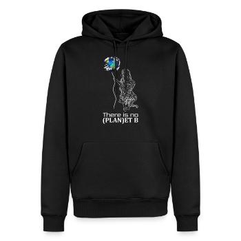 Il n'y a pas de plan B | Planète terre petite fille - Sweat à capuche Premium bio Homme - noir - Devant - Nico (187cm)
