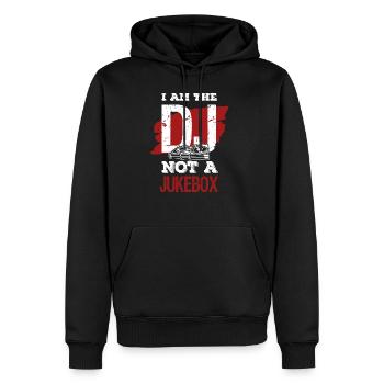 Je suis le DJ pas un jukebox - Sweat à capuche Premium bio Homme - noir - Devant - Nico (187cm)