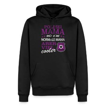 Polizei Mama Mum Mutter Police Cop - Männer Premium Bio Hoodie - Schwarz - Vorne - Nico (187cm)
