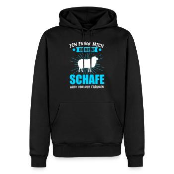 Schaf Schafe Schäfer Geschenk - Männer Premium Bio Hoodie - Schwarz - Vorne - Nico (187cm)