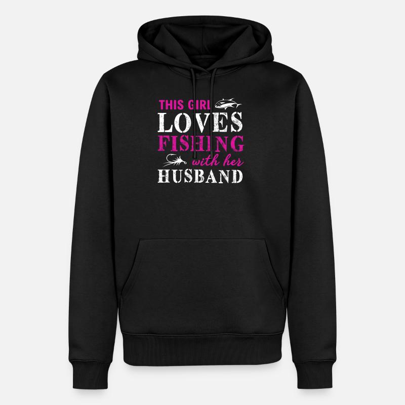 Fille femme pêcheur - Sweat à capuche Premium bio Homme - noir