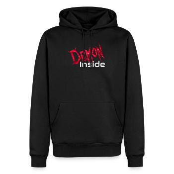 Demon Inside - Sweat à capuche Premium bio Homme - noir - Devant - Nico (187cm)