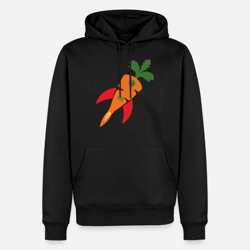 Plaisir de fusée carotte - Sweat à capuche Premium bio Homme - noir