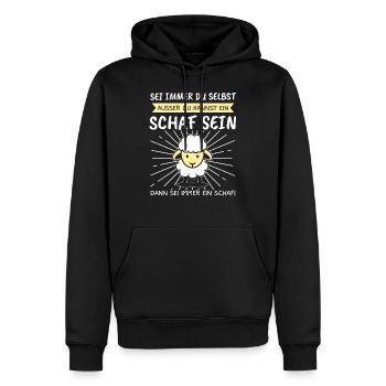 Schaf Schafe Hirte Geschenk - Männer Premium Bio Hoodie - Schwarz - Vorne - Nico (187cm)