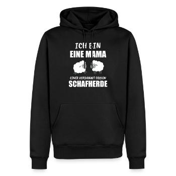 Schaf Schafe Hirte Geschenk - Männer Premium Bio Hoodie - Schwarz - Vorne - Nico (187cm)