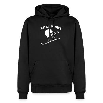 Apres Ski Bier - Männer Premium Bio Hoodie - Schwarz - Vorne - Nico (187cm)