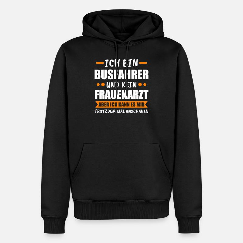 Busfahrer Bus Schulbus Geschenk - Männer Premium Bio Hoodie - Schwarz