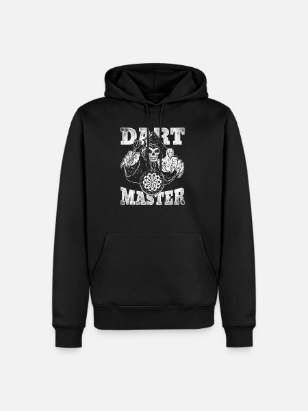 Dart Master Totenkopf Dart Spieler Darts Tunier - Männer Premium Bio Hoodie - Schwarz
