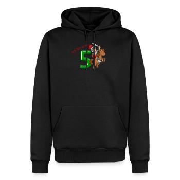 5 Jahre Ritter Geburtstag - Männer Premium Bio Hoodie - Schwarz - Vorne - Nico (187cm)