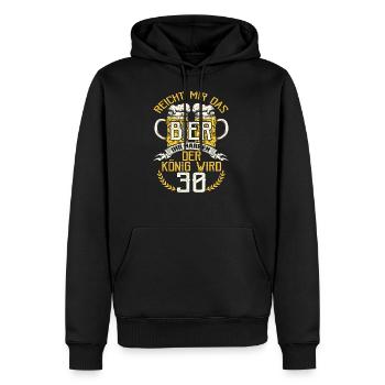 Lustig Bier Spruch 30. Geburtstag Männer Geschenk - Männer Premium Bio Hoodie - Schwarz - Vorne - Nico (187cm)