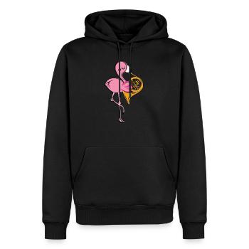 French Horn Waldhorn Drôle Cadeau - Sweat à capuche Premium bio Homme - noir - Devant - Nico (187cm)