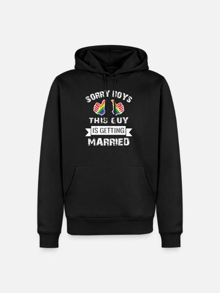 LGBT bachelor party goodbye - Men’s Premium Organic Hoodie - black