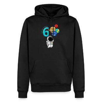 6 Jahre Astronaut Geburtstag - Männer Premium Bio Hoodie - Schwarz - Vorne - Nico (187cm)