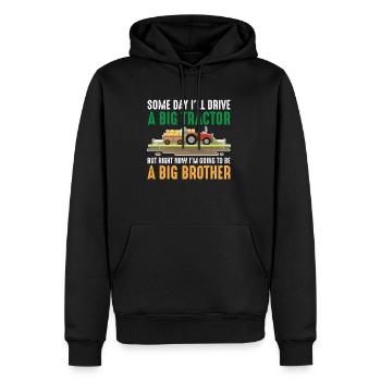 Toddler brother tractor big son sibling - Men’s Premium Organic Hoodie - black - Front - Nico (187cm)