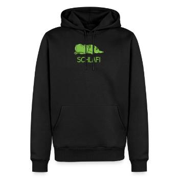 Schlafi Schlaf - Männer Premium Bio Hoodie - Schwarz - Vorne - Nico (187cm)