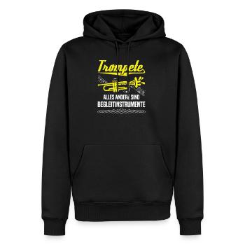 Trompete - Männer Premium Bio Hoodie - Schwarz - Vorne - Nico (187cm)