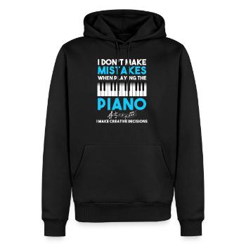 Piano musician keyboard pianist teacher - Men’s Premium Organic Hoodie - black - Front - Nico (187cm)