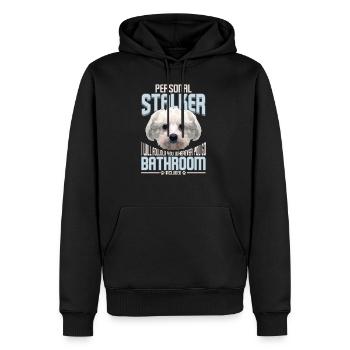 Chien harceleur graphique graphique maltais têtu - Sweat à capuche Premium bio Homme - noir - Devant - Nico (187cm)