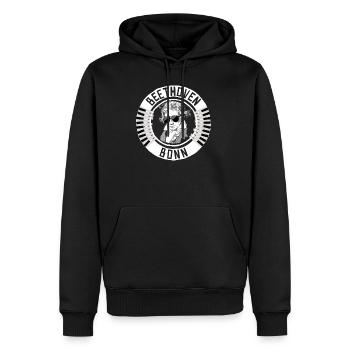 Beethoven Bonn - Männer Premium Bio Hoodie - Schwarz - Vorne - Nico (187cm)