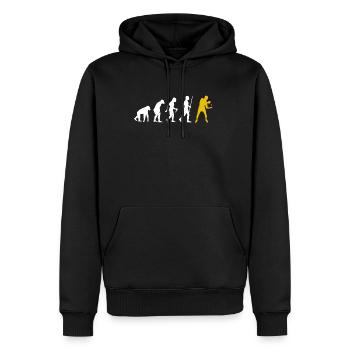 Tischtennis Evolution Vintage Retro Design - Männer Premium Bio Hoodie - Schwarz - Vorne - Nico (187cm)