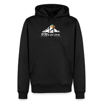#Wandern Wanderer Wanderung Wanderin Wander - Männer Premium Bio Hoodie - Schwarz - Vorne - Nico (187cm)