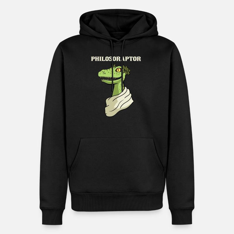 philosoraptor - Sweat à capuche Premium bio Homme - noir