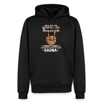Lustig Sauna Aufguss Spruch Spa Geschenk - Männer Premium Bio Hoodie - Schwarz - Vorne - Nico (187cm)