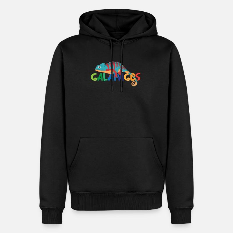 Galapagos Îles Équateur Caméléon Exotique - Sweat à capuche Premium bio Homme - noir