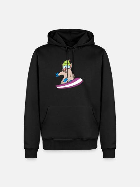 Pistensau - Männer Premium Bio Hoodie - Schwarz