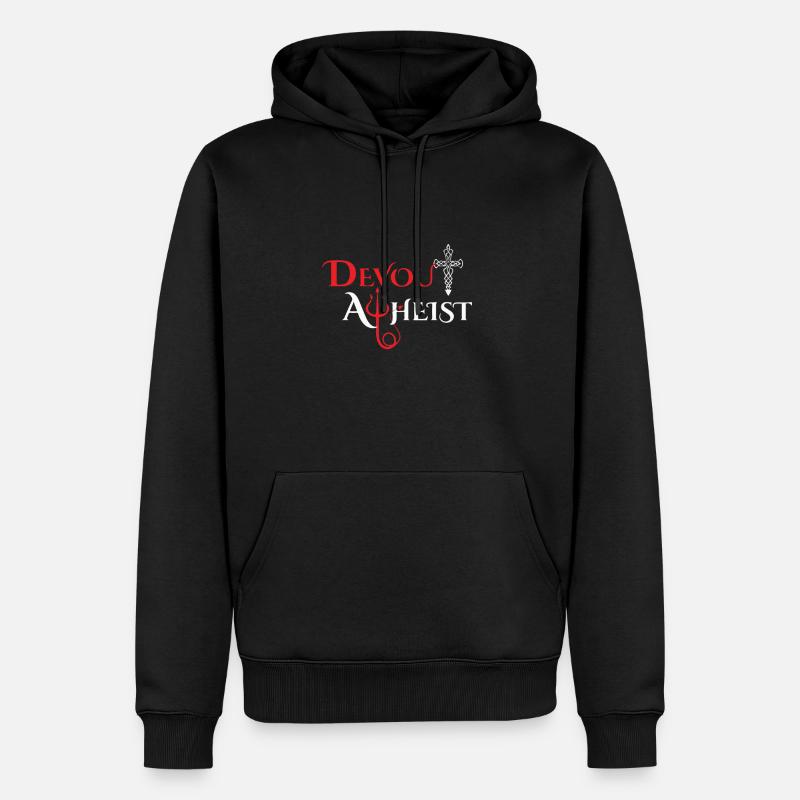 Athée devout - Sweat à capuche Premium bio Homme - noir