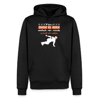 Snowboarder Snowboarden Snowboard - Männer Premium Bio Hoodie - Schwarz - Vorne - Nico (187cm)