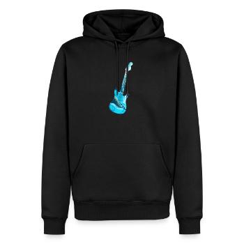 Guitariste d'instruments de musique de guitare électrique génial - Sweat à capuche Premium bio Homme - noir - Devant - Nico (187cm)